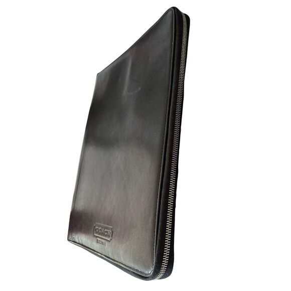 Vintage COACH Document Multi-Use Black Leather Portfolio - Picture 5 of 6
